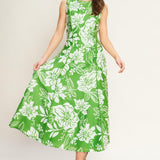 GARDEN GODDESS WOVEN MIDI DRESS