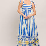 BLUE HORIZON BEAUTY WOVEN MIDI DRESS