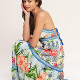 FRESH BOTANICAL SCALE WOVEN MAXI DRESS