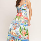 FRESH BOTANICAL SCALE WOVEN MAXI DRESS