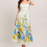 DREAMING OF THE COAST WOVEN MIDI DRESS