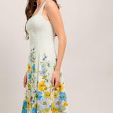 DREAMING OF THE COAST WOVEN MIDI DRESS