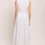 HEART OF WHITE WOVEN MIDI DRESS