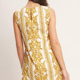 CITY GIRL WITH EDGE WOVEN MINI SHIFT DRESS