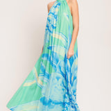 BLUE HORIZON WOVEN MAXI DRESS