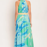 BLUE HORIZON WOVEN MAXI DRESS
