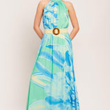 BLUE HORIZON WOVEN MAXI DRESS