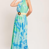 BLUE HORIZON WOVEN MAXI DRESS