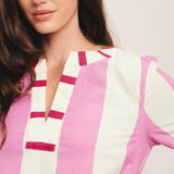 FRESH PINK WOVEN MINI DRESS