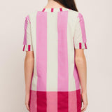 FRESH PINK WOVEN MINI DRESS