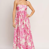 SUMMER HEAT FLORAL WOVEN MAXI DRESS