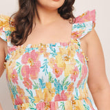 SOFT SUNSHINE WOVEN MIDI DRESS