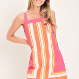 ELECTRIC SUMMER WOVEN MINI DRESS