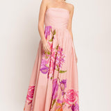 ROSE SERENADE WOVEN MAXI DRESS