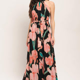 GARDEN NOIR WOVEN MAXI DRESS