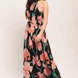 GARDEN NOIR WOVEN MAXI DRESS
