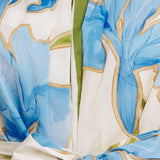 AZURE BLOOM HALTER WOVEN MINI DRESS