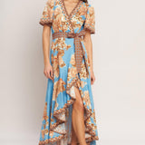 HAVANA HEAT WOVEN HI-LO MIDI DRESS