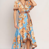 HAVANA HEAT WOVEN HI-LO MIDI DRESS
