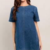 SIMPLY PUT TOGETHER DENIM MINI DRESS