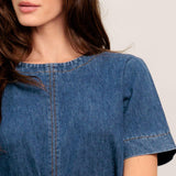SIMPLY PUT TOGETHER DENIM MINI DRESS