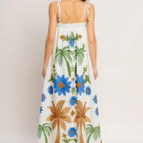 TROPIC ARTE FLOW WOVEN MAXI DRESS