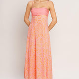 ISLAND SUNSET CHARM WOVEN MIDI DRESS