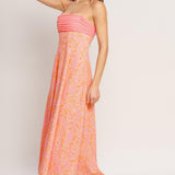 ISLAND SUNSET CHARM WOVEN MIDI DRESS