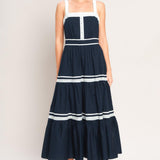 PETAL KISS WOVEN MIDI DRESS