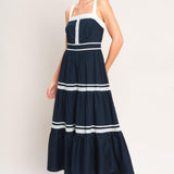 PETAL KISS WOVEN MIDI DRESS