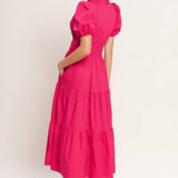 SUGAR CLOUD WOVEN MIDI DRESS