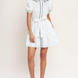 A LITTLE BIT LOVELY WOVEN MINI DRESS