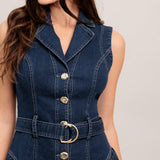 MADE TO FLATTER DENIM MINI DRESS