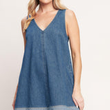 MAIN STREET DENIM MINI DRESS