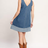 MAIN STREET DENIM MINI DRESS
