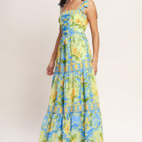 GOLDEN HOUR BLOOM WOVEN MAXI DRESS
