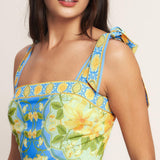 GOLDEN HOUR BLOOM WOVEN MAXI DRESS