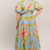 BLUE PALACE WOVEN MIDI DRESS