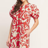 STRAIGHT & STRONG WOVEN MINI DRESS