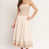 SPRING HARMONY COLOR BLOCKED MIDI DRESS