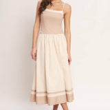 SPRING HARMONY COLOR BLOCKED MIDI DRESS