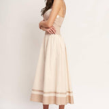 SPRING HARMONY COLOR BLOCKED MIDI DRESS
