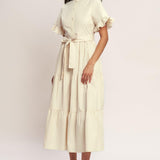 FEELS LIKE A COMPLIMENT WOVEN MIDI DRESS