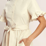 FEELS LIKE A COMPLIMENT WOVEN MIDI DRESS
