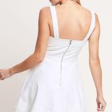FIRST DATE FEELS WOVEN TWILL MINI DRESS