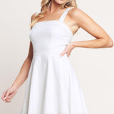 FIRST DATE FEELS WOVEN TWILL MINI DRESS