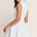 ON POINT MOMENT WOVEN MINI DRESS