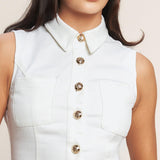 ON POINT MOMENT WOVEN MINI DRESS
