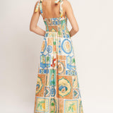 AMALFI POSTCARD WOVEN MAXI DRESS