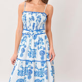 SANTORINI DREAM WOVEN MAXI DRESS